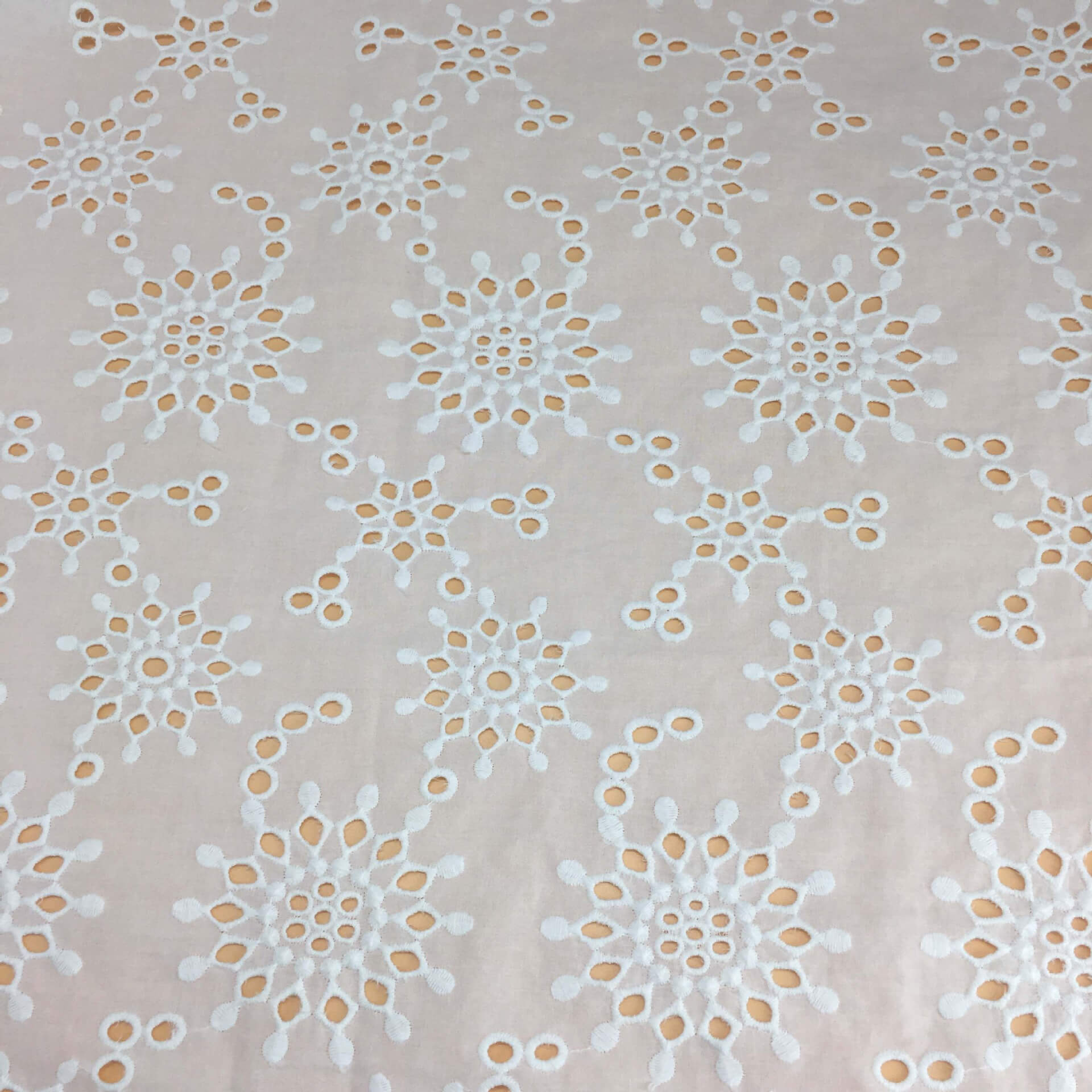 Embroidered Fabric Dress Eyelet Polyester for Women's Wear Wholesale S