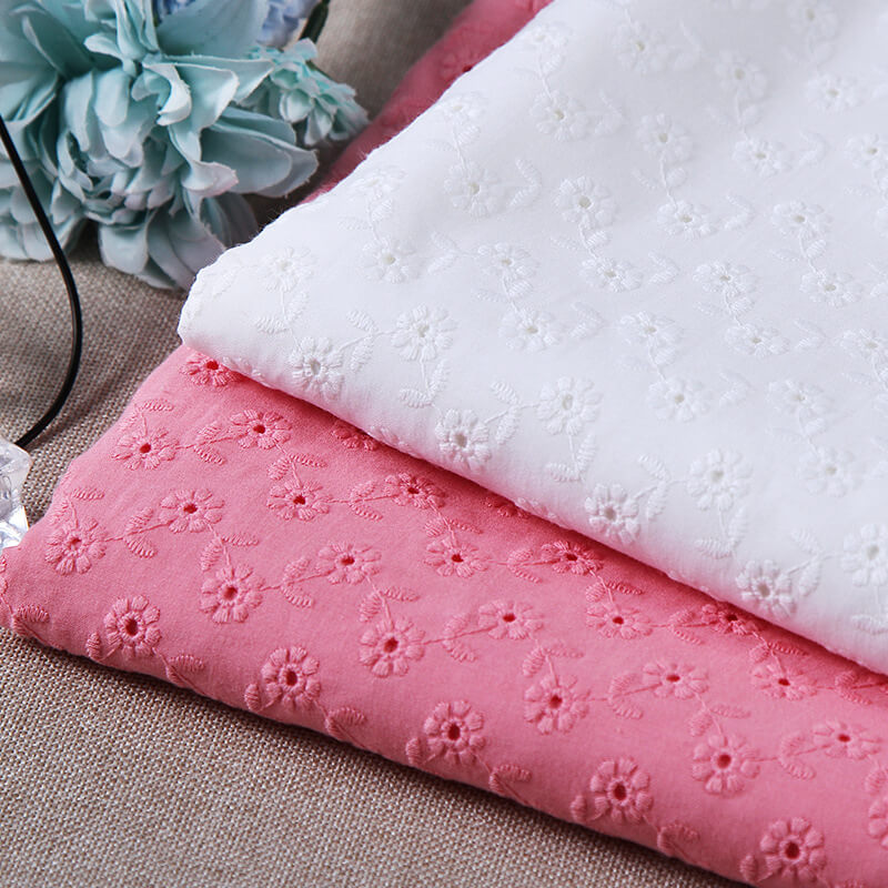 Embroidered Fabric Cutwork Lace Trim 100% Cotton for Apparel Wholesale