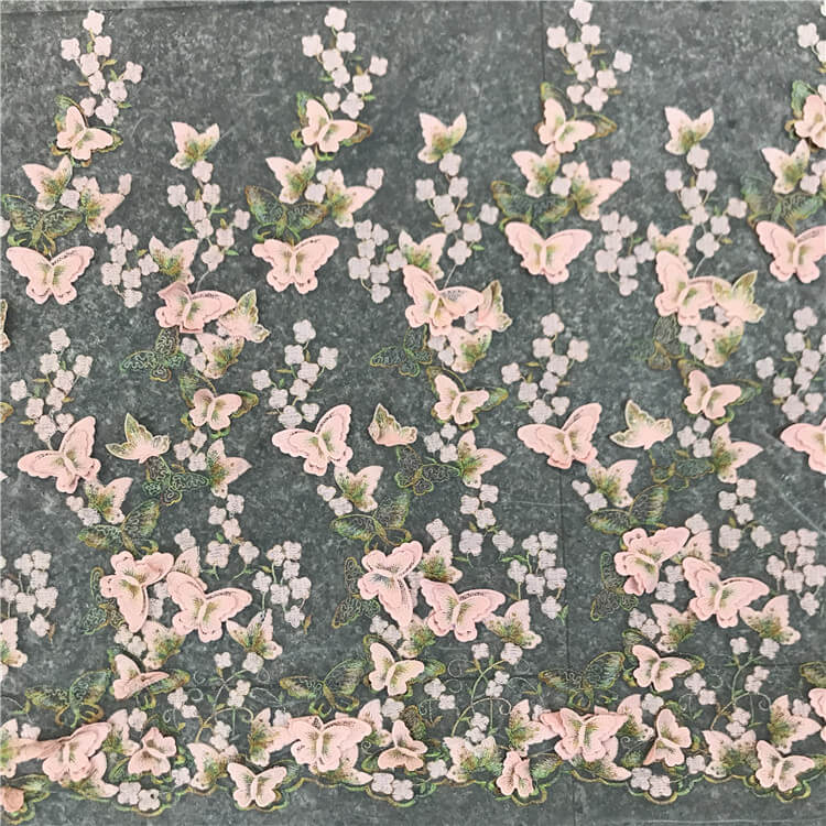 Embroidered Fabric 3D Dress Polyester for Women's Wear Wholesale Suppl 3