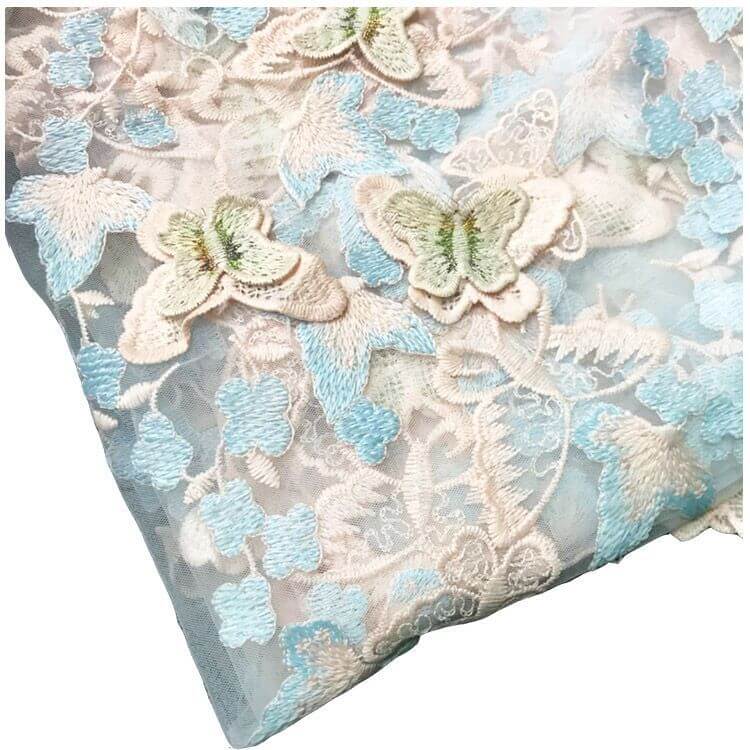 Embroidered Fabric 3D Dress Polyester for Women's Wear Wholesale Suppl 5