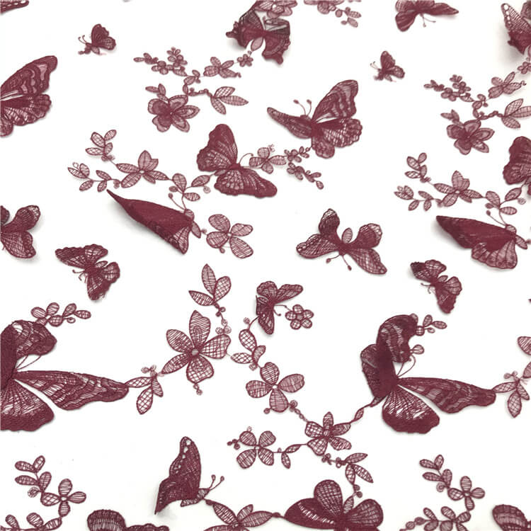 Embroidered Fabric 3D Dress Polyester for Women's Wear Wholesale Suppl 4
