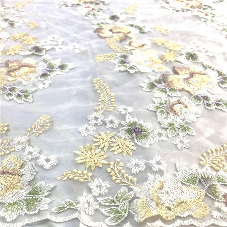 Embroidered Fabric Evening Women's Polyester for Women's Wear Wholesal