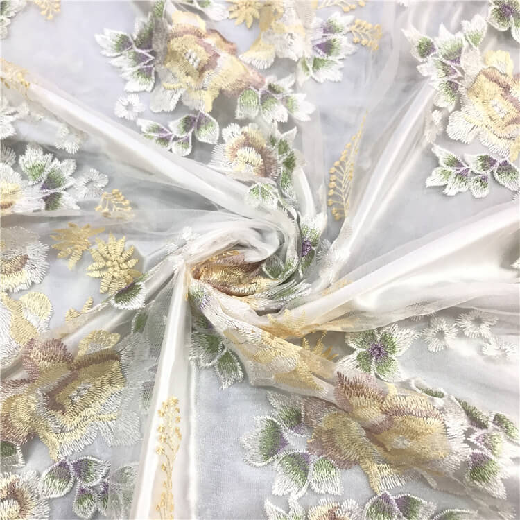 Embroidered Fabric Evening Women's Polyester for Women's Wear Wholesal 4