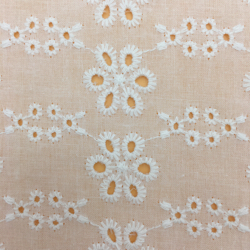 Dress Decorative 100% Cotton Embroidered Fabric for Women's Wear Whole