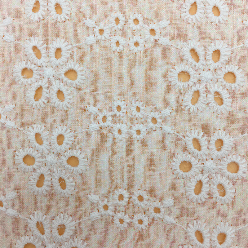 Dress Decorative 100% Cotton Embroidered Fabric for Women's Wear Whole