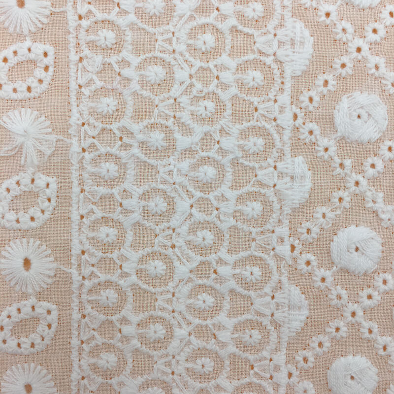 100% Cotton Embroidered Fabric for Women's Wear Wholesale Supplier