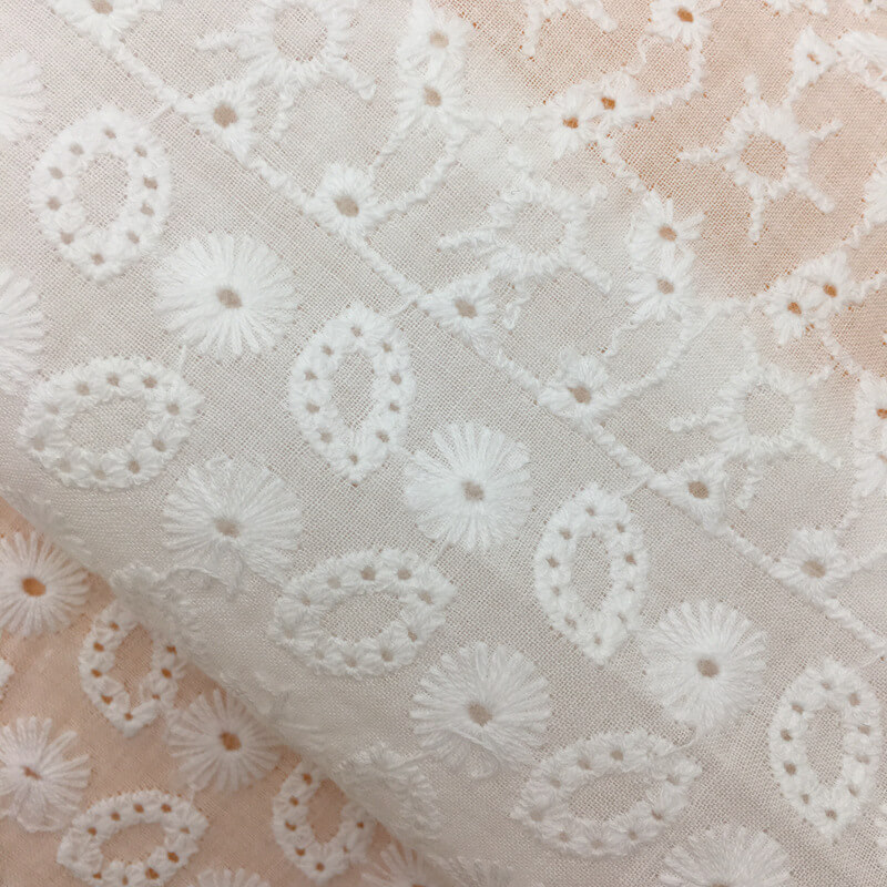 100% Cotton Embroidered Fabric for Women's Wear Wholesale Supplier 3
