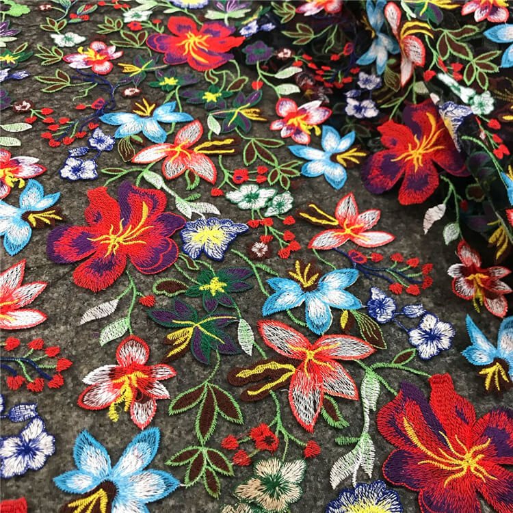 Embroidered Fabric Dress Water Soluble Polyester for Women's Wear Whol