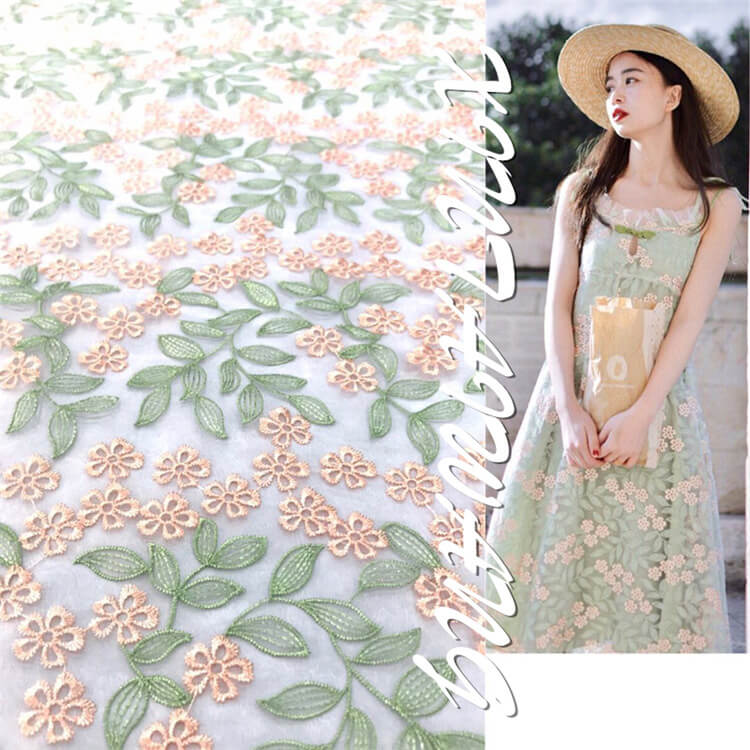 Embroidered Fabric Dress Women's Polyester for Women's Wear Wholesale