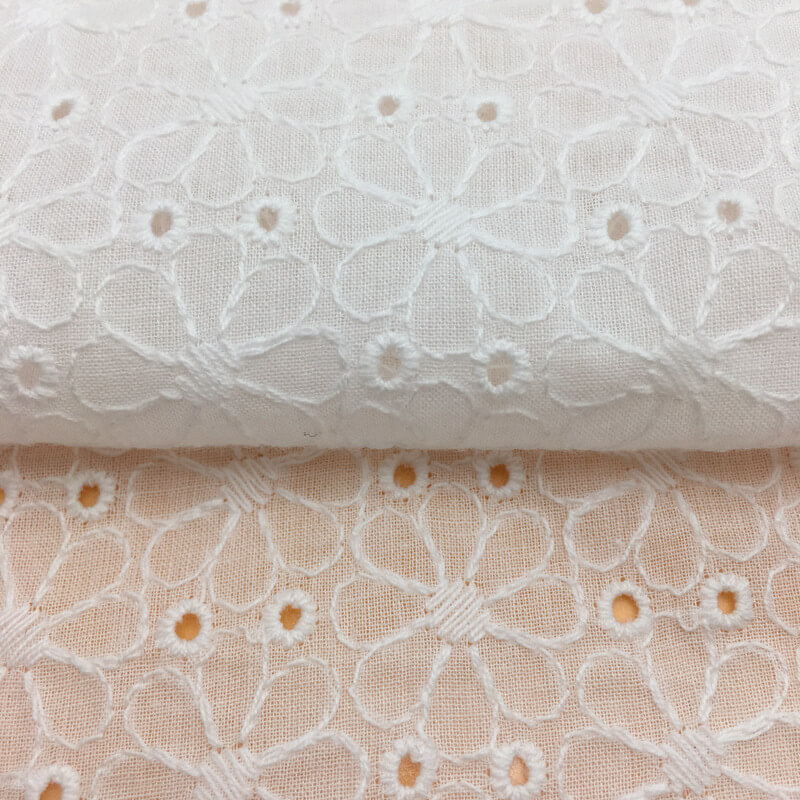 Lace Trim 100% Cotton Embroidered Fabric for Kids Wear Wholesale Suppl