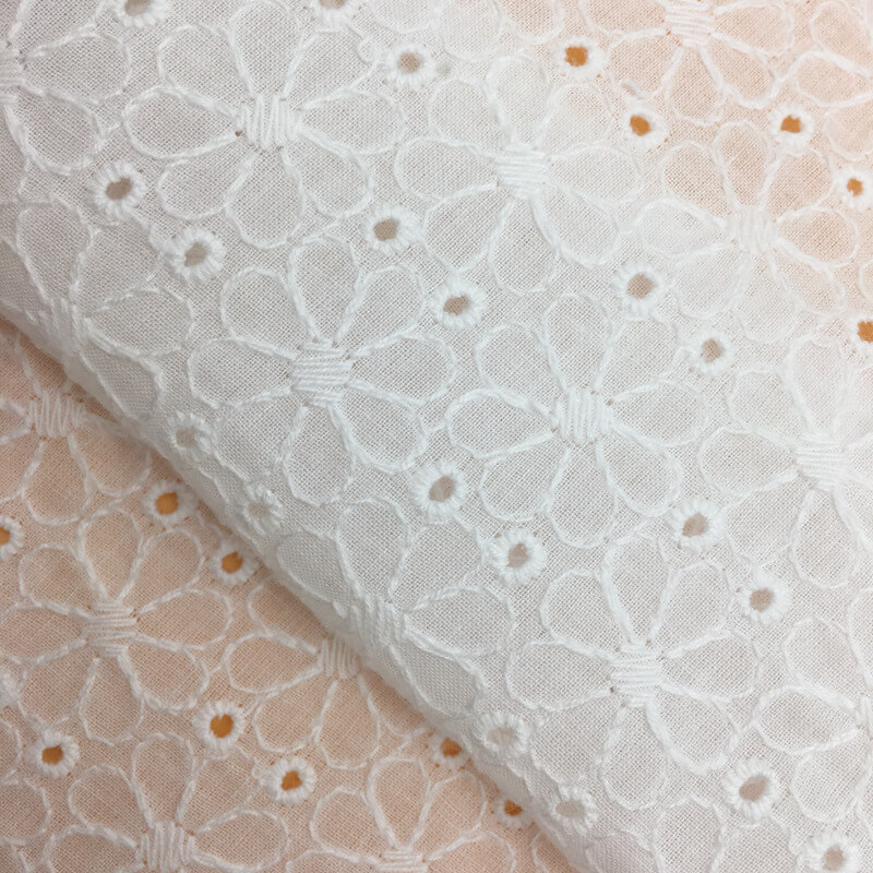 Lace Trim 100% Cotton Embroidered Fabric for Kids Wear Wholesale Suppl