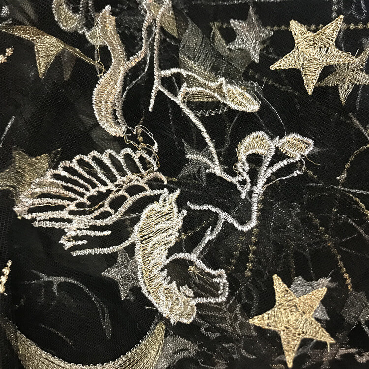 Embroidered Fabric Dress Women's Polyester for Women's Wear Wholesale