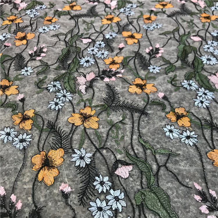 Embroidered Fabric Dress Women's Polyester for Women's Wear Wholesale