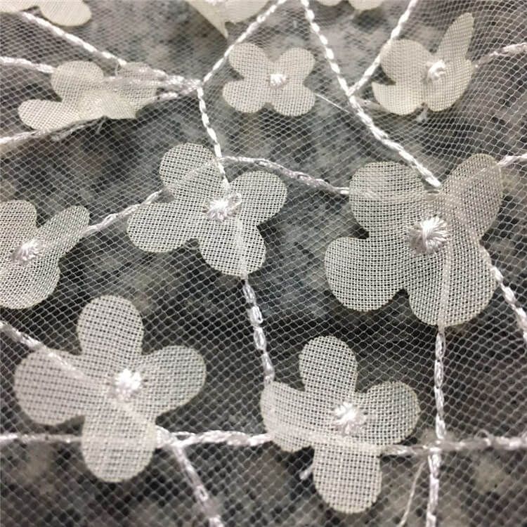 Floral Small Floral Polyester Embroidered Fabric for Women's Wear Whol