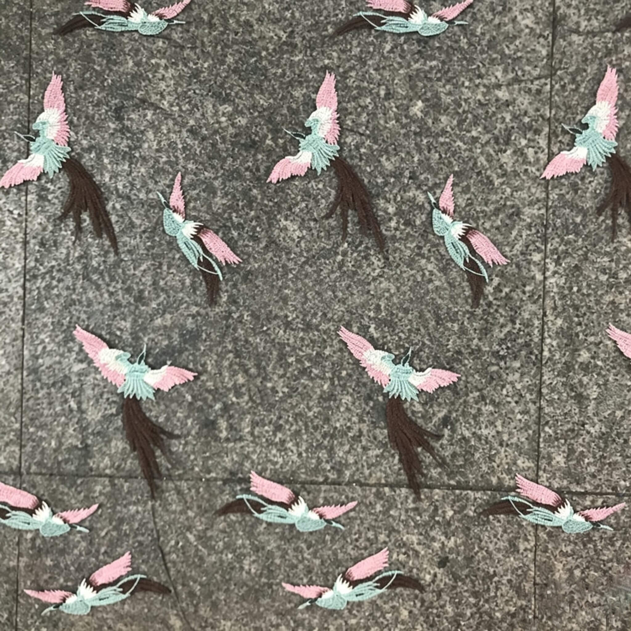 Bird Polyester Embroidered Fabric for Women's Wear Wholesale Supplier
