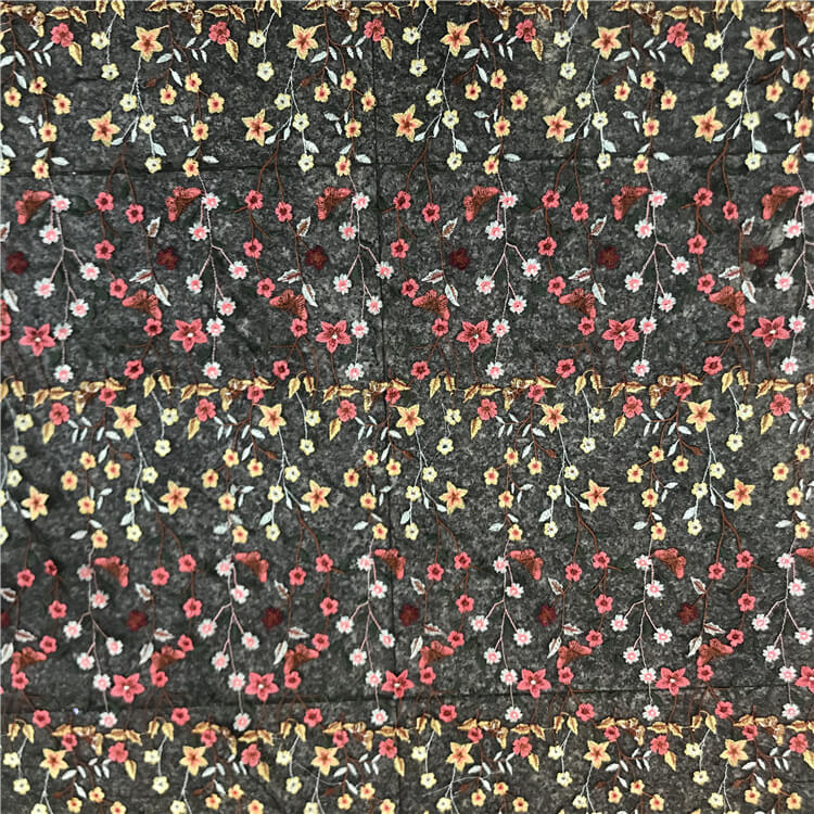 Women's Polyester Embroidered Fabric for Women's Wear Wholesale Suppli