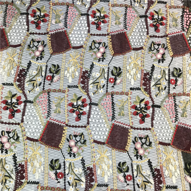 Embroidered Fabric Dress Women's Polyester for Women's Wear Wholesale