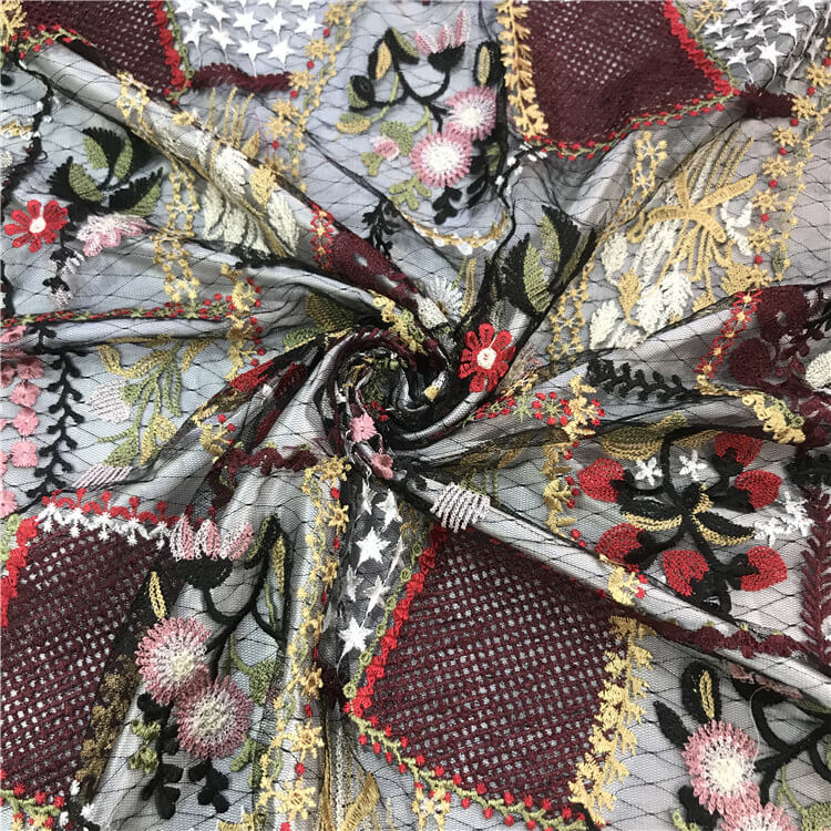 Embroidered Fabric Dress Women's Polyester for Women's Wear Wholesale 4