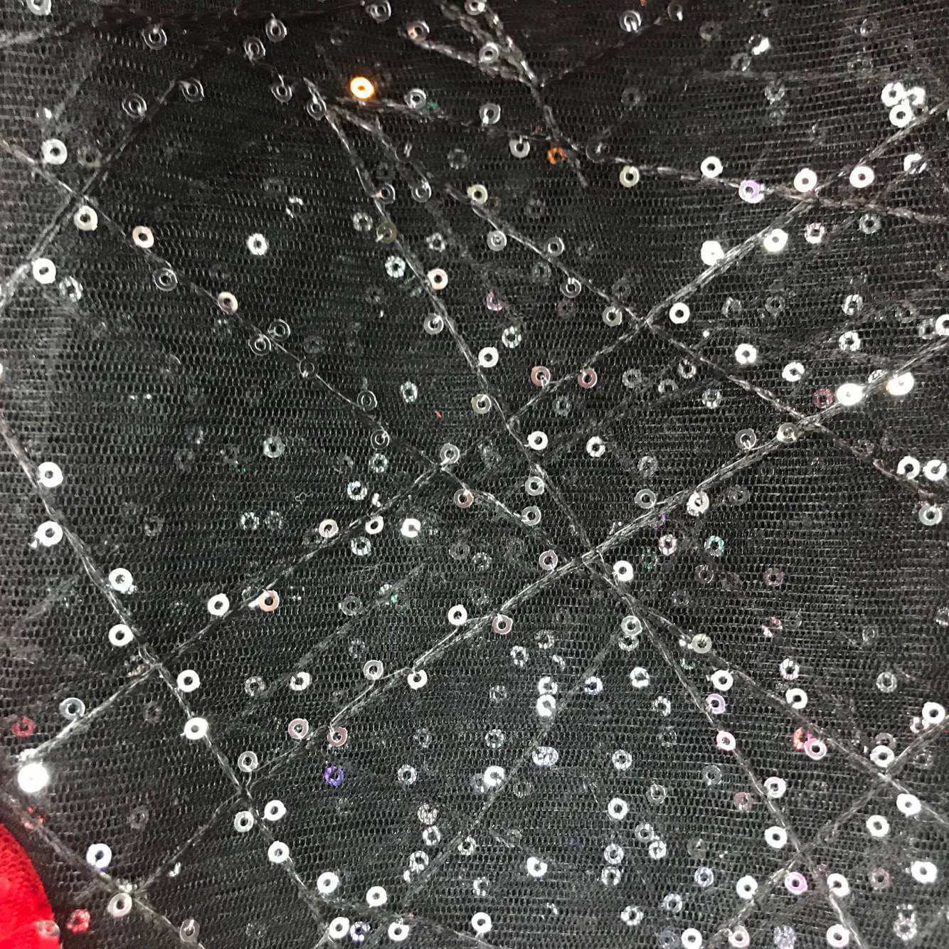 Dress Eyelet Sequin Embroidered Fabric for Women's Wear Wholesale Supp 5