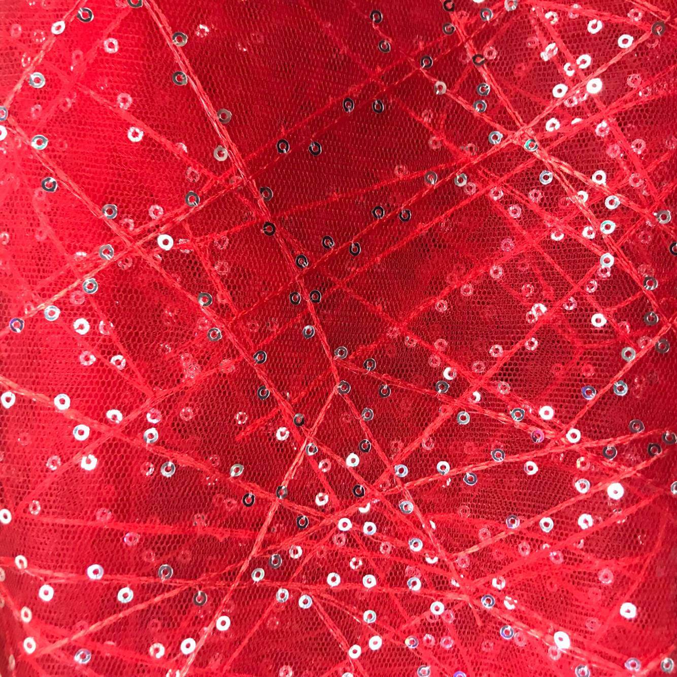 Dress Eyelet Sequin Embroidered Fabric for Women's Wear Wholesale Supp 7
