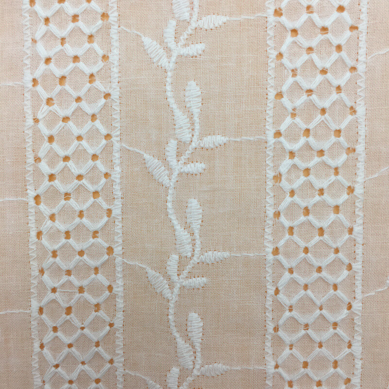 Cotton Lace Cotton Thread Curtain 100% Cotton Embroidered Fabric for A