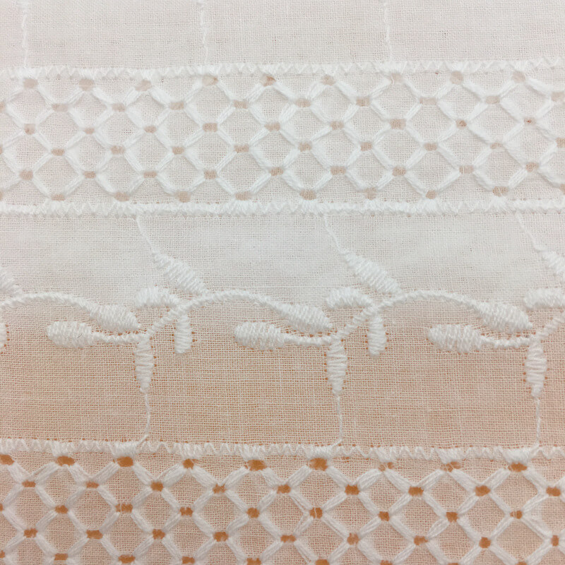Cotton Lace Cotton Thread Curtain 100% Cotton Embroidered Fabric for A