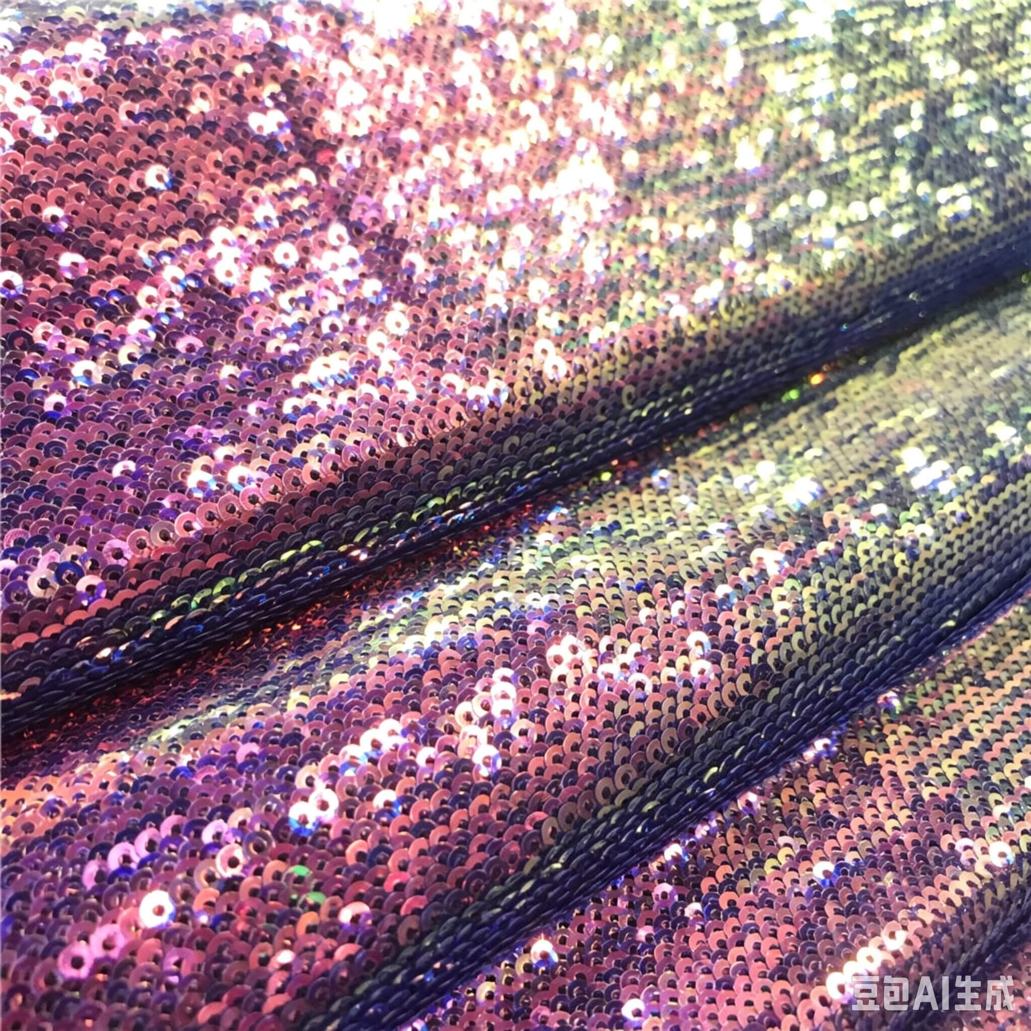 Sequin Evening Women's Polyester Embroidered Fabric for Women's Wear W