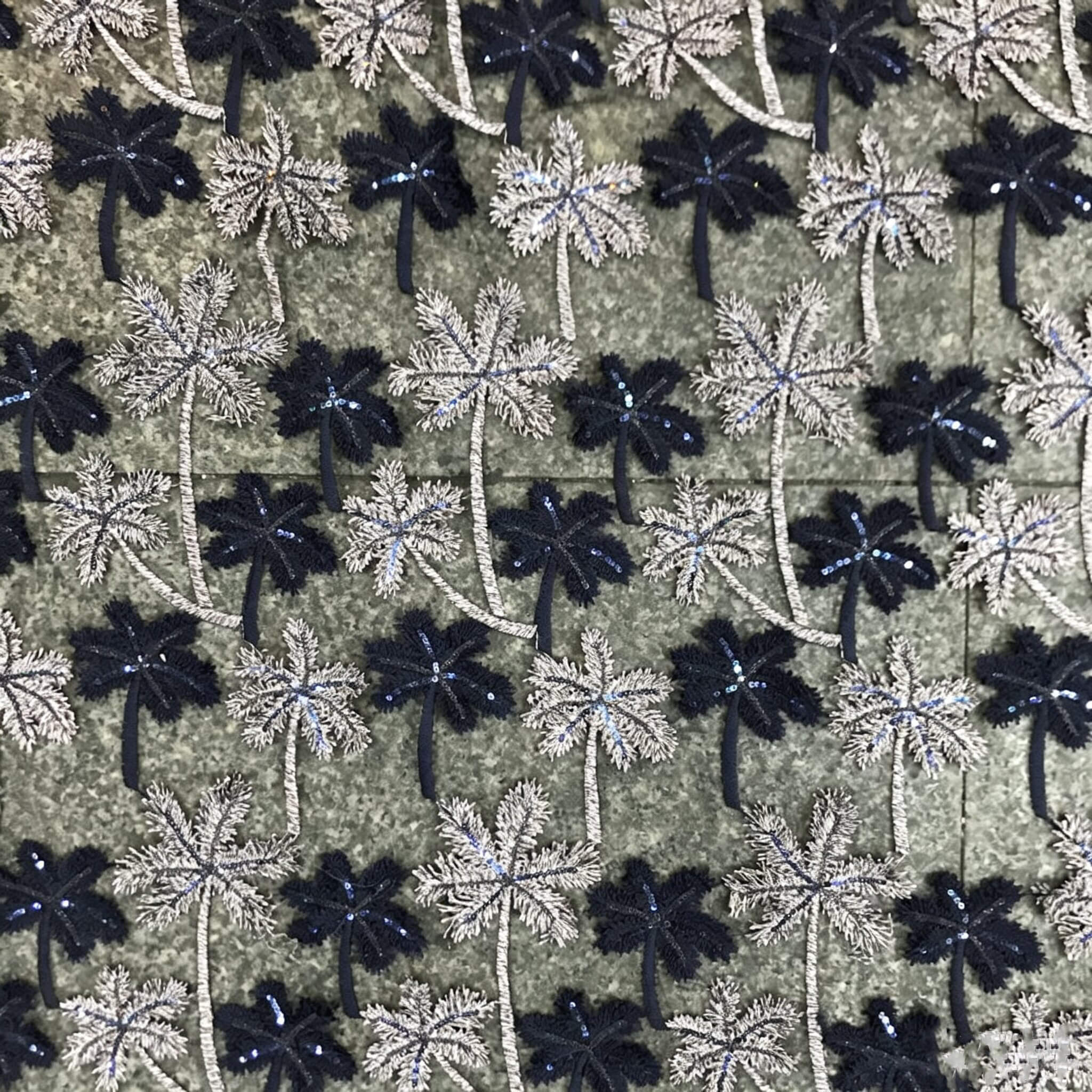 Embroidered Fabric Dress Leaf Polyester for Women's Wear Wholesale Sup