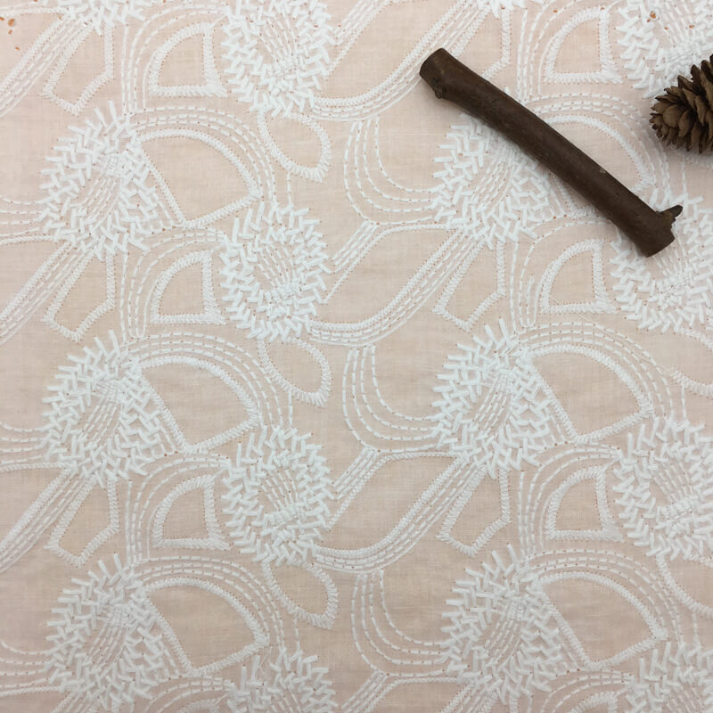 Embroidered Lace Kids Lace Trim 100% Cotton Embroidered Fabric for Kid