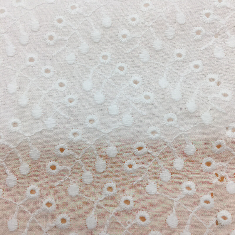 Water Soluble Lace Embroidered Fabric All-Over Polyester for Apparel W