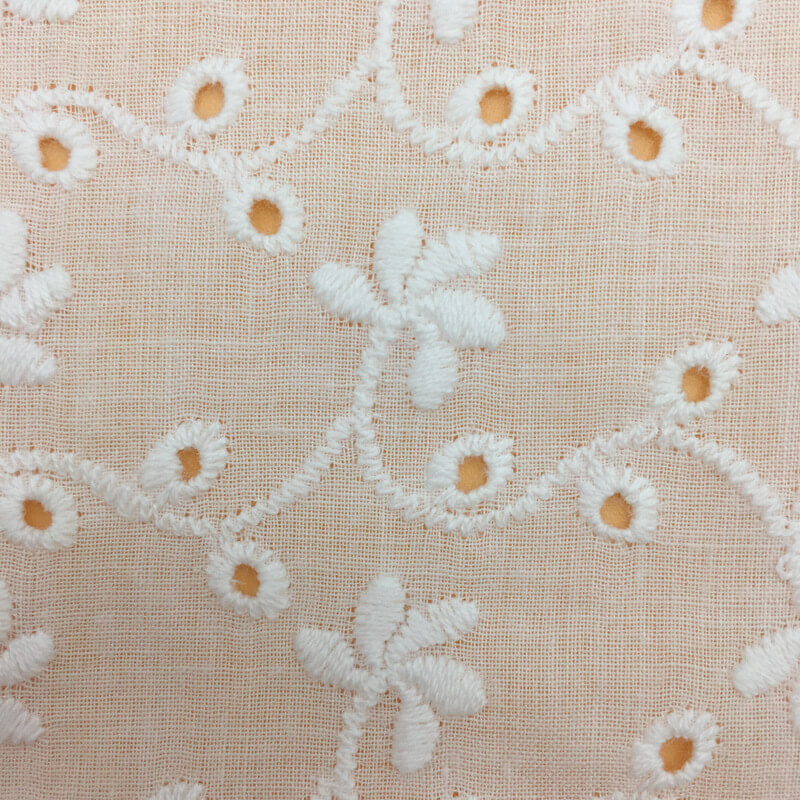 Water Soluble Lace Embroidered Fabric All-Over Polyester for Apparel W