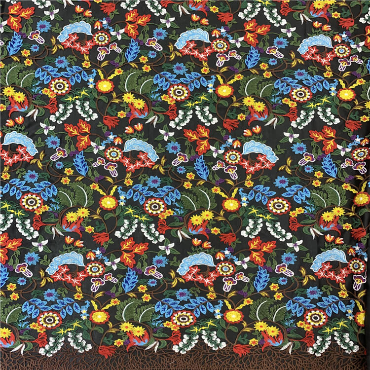 Embroidered Fabric Dress Water Soluble Polyester for Women's Wear Whol