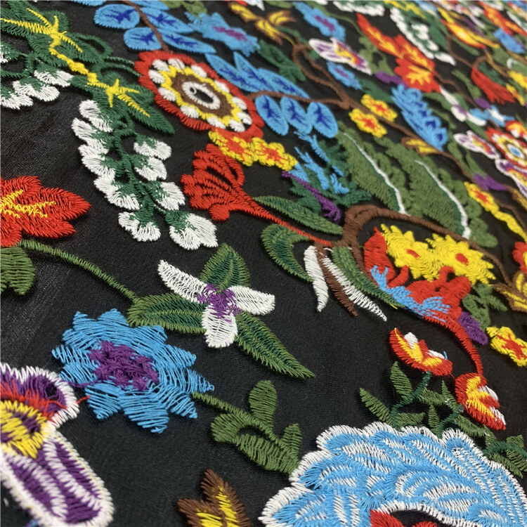 Embroidered Fabric Dress Water Soluble Polyester for Women's Wear Whol 4