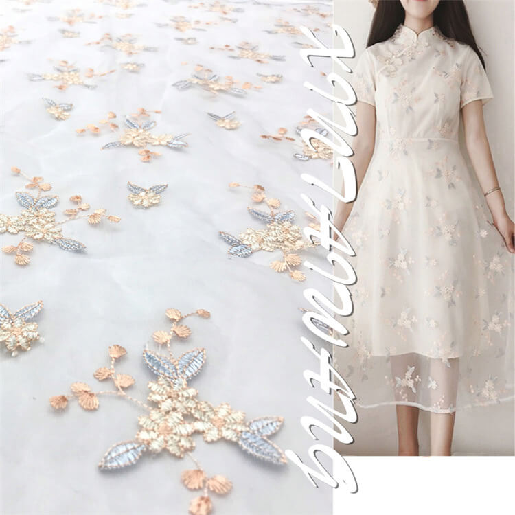 Embroidered Fabric Dress Women's Polyester for Women's Wear Wholesale