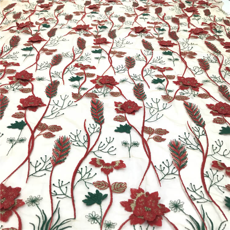 Embroidered Fabric Dress Women's Polyester for Women's Wear Wholesale