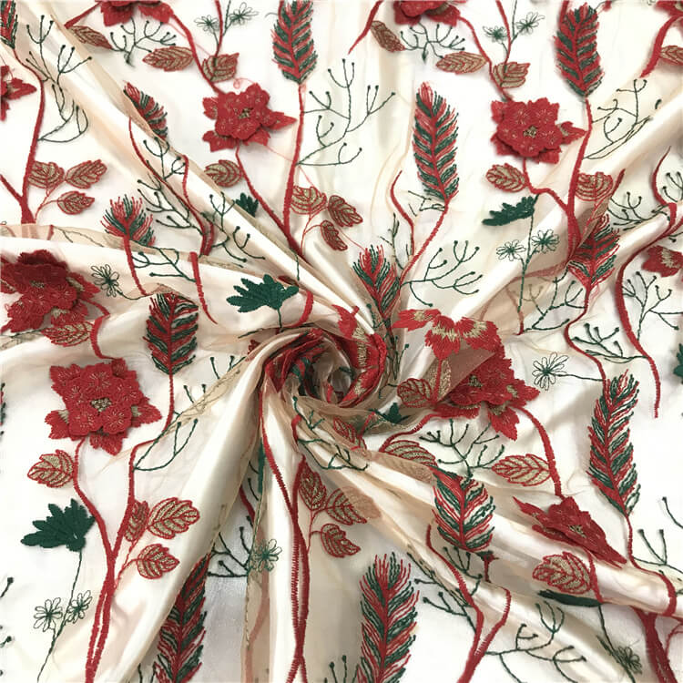 Embroidered Fabric Dress Women's Polyester for Women's Wear Wholesale 3