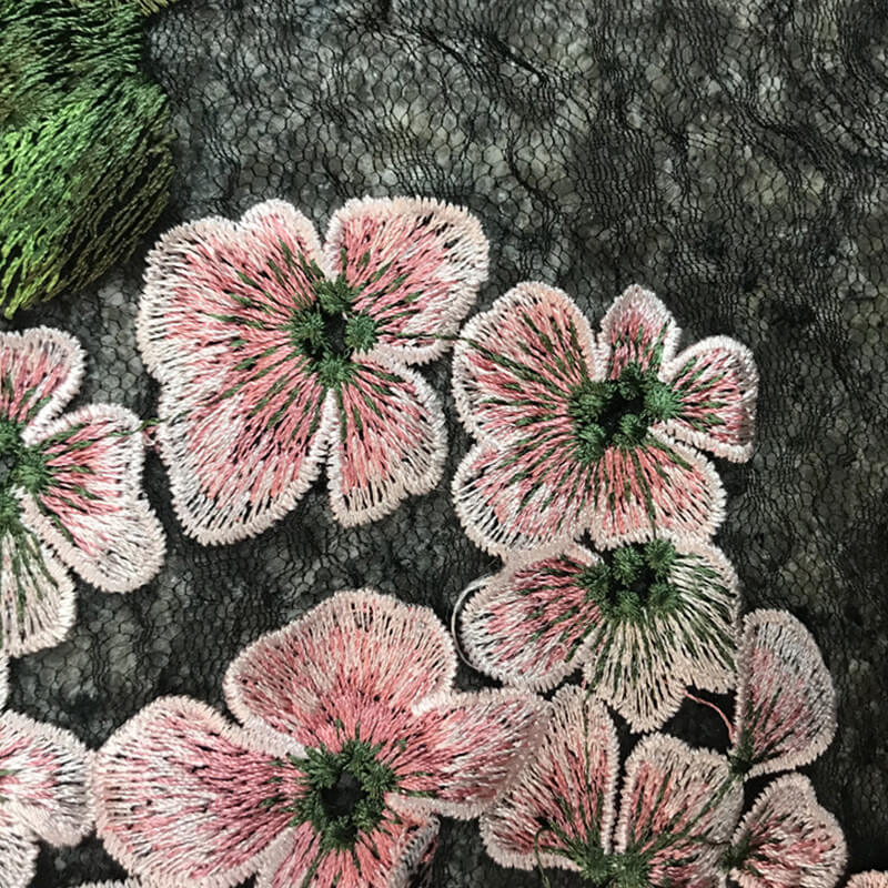 Evening Women's Polyester Embroidered Fabric for Women's Wear Wholesal 11