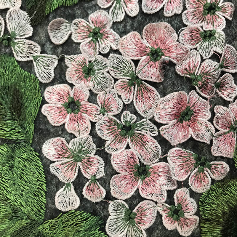 Evening Women's Polyester Embroidered Fabric for Women's Wear Wholesal 5