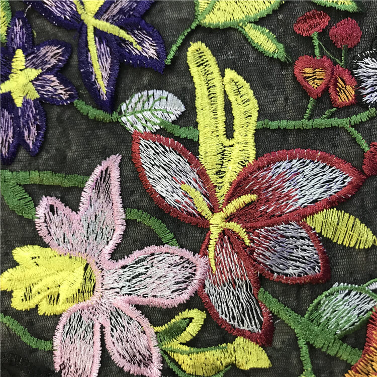 Embroidered Fabric Floral Women's Polyester for Women's Wear Wholesale 4