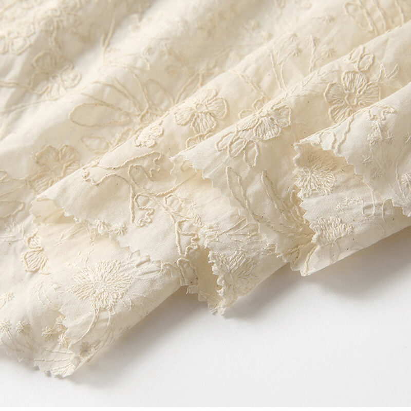 Embroidered Fabric 100% Cotton for Women's Wear Wholesale Supplier