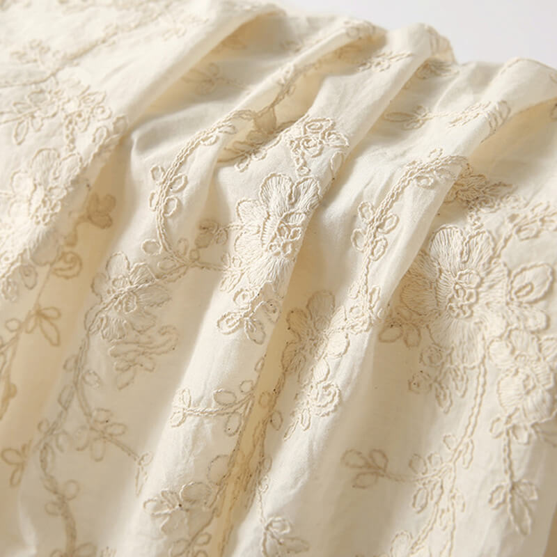 Embroidered Fabric 100% Cotton for Women's Wear Wholesale Supplier