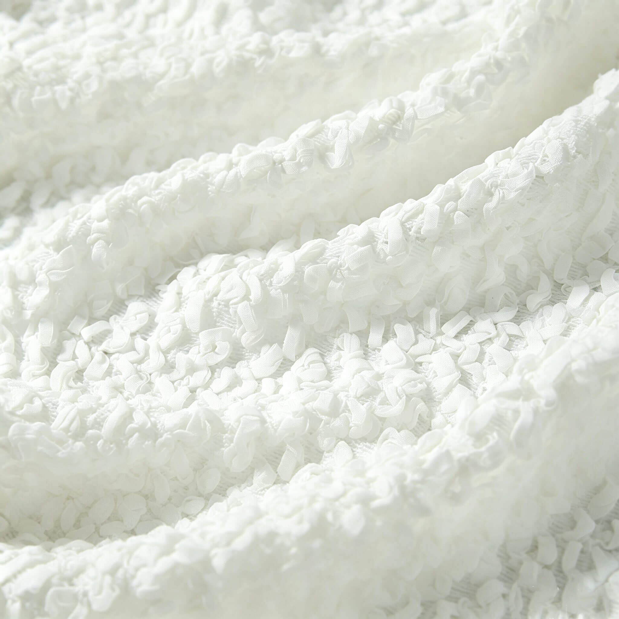 Dress Nylon Warp Knit Embroidered Fabric for Women's Wear Wholesale Su
