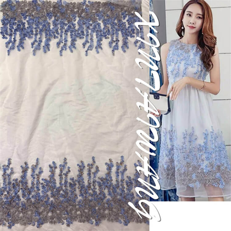 Embroidered Fabric Dress Women's Polyester for Women's Wear Wholesale