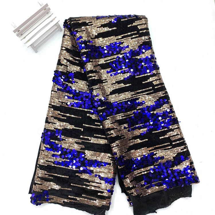 Dress Sequin Women's Embroidered Fabric for Women's Wear Wholesale Sup