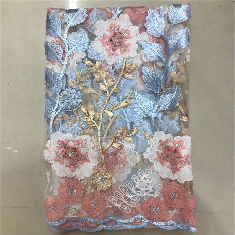 Embroidered Fabric Sequin Evening Polyester for Women's Wear Wholesale 5