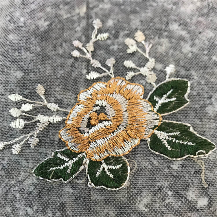 Embroidered Lace Embroidered Fabric Women's Polyester for Women's Wear 4
