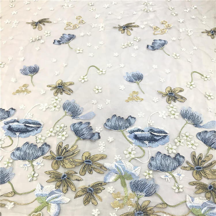 Embroidered Fabric Dress Women's Polyester for Women's Wear Wholesale