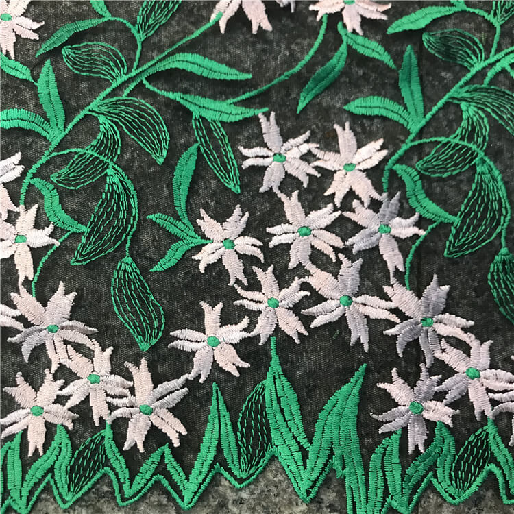 Polyester Embroidered Fabric for Women's Wear Wholesale Supplier