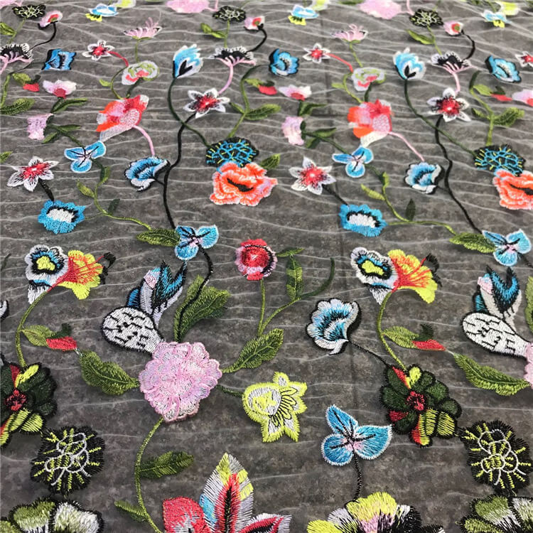 Embroidered Fabric Women's Polyester for Women's Wear Wholesale Suppli