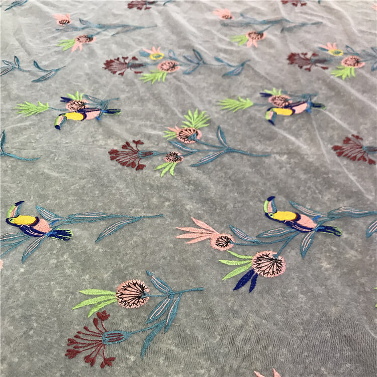 Embroidered Fabric Evening Polyester for Women's Wear Wholesale Suppli 3